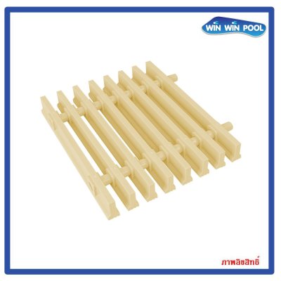 ตะแกรงน้ำล้นแกนคู่ สี(ครีม) Grade A แกนคู่ ความกว้าง 20 cm ราคาต่อ1 เมตร